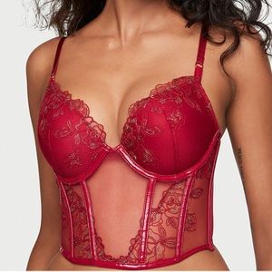 Very Sexy- Midnight Affair Embroidery Push-Up Corset Top
